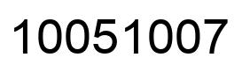 Number 10051007 black image
