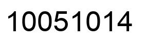 Number 10051014 black image