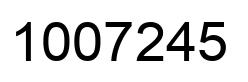 Number 1007245 black image