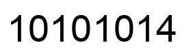 Número 10101014 imagen negro