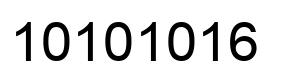 Número 10101016 imagen negro