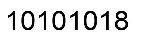 Número 10101018 imagen negro