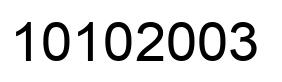 Number 10102003 black image