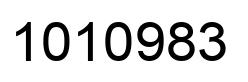 Number 1010983 black image