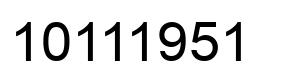 Número 10111951 imagen negro
