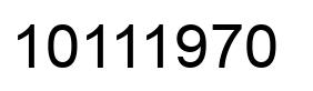 Number 10111970 black image