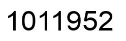 Number 1011952 black image