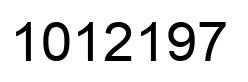 Number 1012197 black image