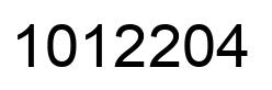 Number 1012204 black image