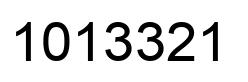 Number 1013321 black image