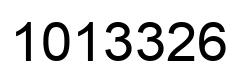Number 1013326 black image