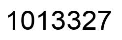 Number 1013327 black image