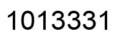 Number 1013331 black image