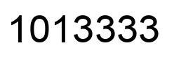 Number 1013333 black image