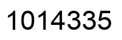 Number 1014335 black image