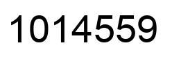 Number 1014559 black image
