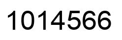 Number 1014566 black image