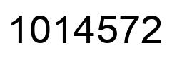 Number 1014572 black image