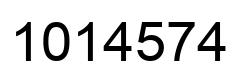 Number 1014574 black image