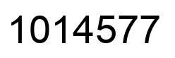 Number 1014577 black image