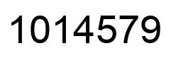 Number 1014579 black image