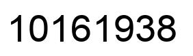 Number 10161938 black image