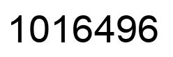 Number 1016496 black image