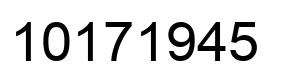 Número 10171945 imagen negro