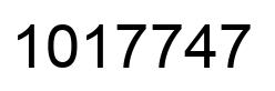 Number 1017747 black image