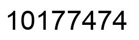 Number 10177474 black image