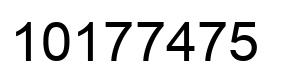 Number 10177475 black image