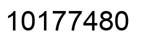 Number 10177480 black image