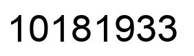 Number 10181933 black image