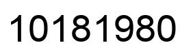 Number 10181980 black image