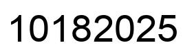 Number 10182025 black image