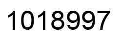 Number 1018997 black image