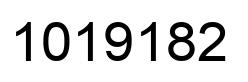 Number 1019182 black image