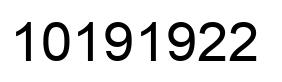 Number 10191922 black image