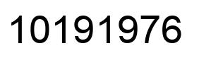 Number 10191976 black image