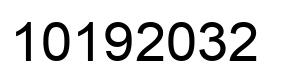 Number 10192032 black image