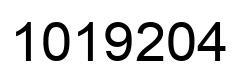 Number 1019204 black image