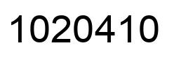 Number 1020410 black image