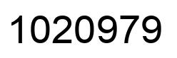 Number 1020979 black image