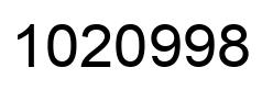 Number 1020998 black image