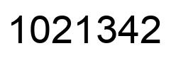 Number 1021342 black image