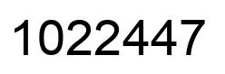 Number 1022447 black image