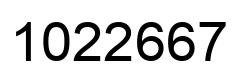 Number 1022667 black image