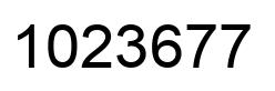 Number 1023677 black image