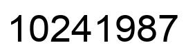 Número 10241987 imagen negro