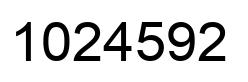 Number 1024592 black image